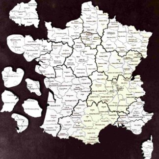 Puzzle carte de France, 114 pièces