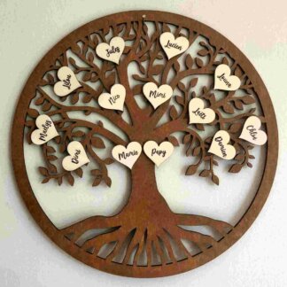 Arbre de vie mural en bois