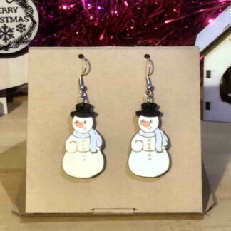 Boucle d'oreilles bonhomme de neige