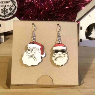 Boucle d'oreilles Père Noël rebelle