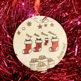 Boule de Noël personnalisée famille