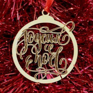 Boule de Noël en bois