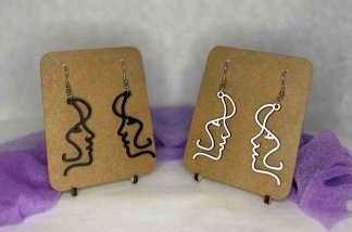 Boucle d'oreille "Visage"