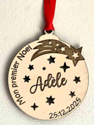 Boule de Noël étoilée "Mon premier Noël"